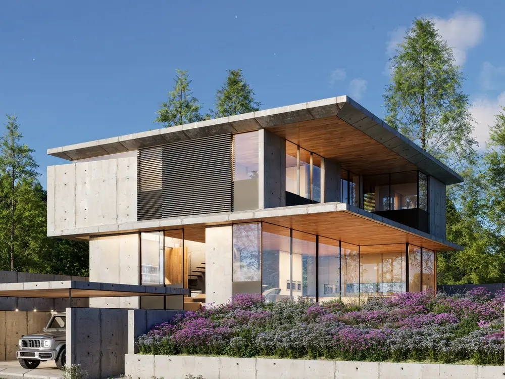 Casa em concreto e madeira, imagem 3