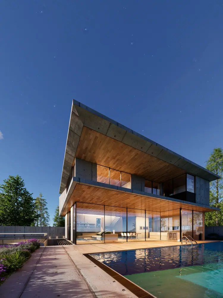 Casa em concreto e madeira, imagem 4