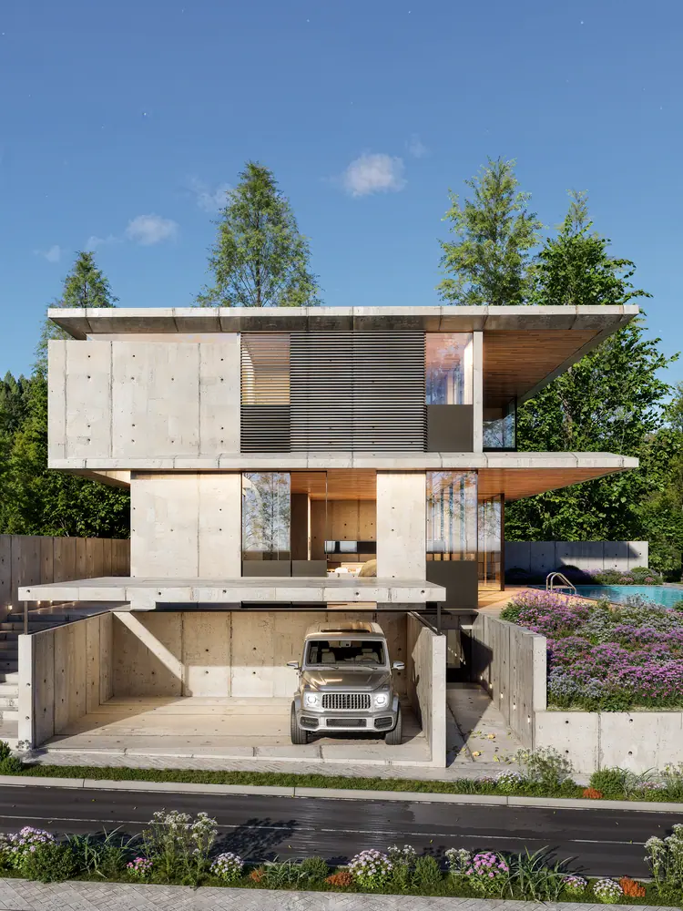Casa em concreto e madeira, imagem 6