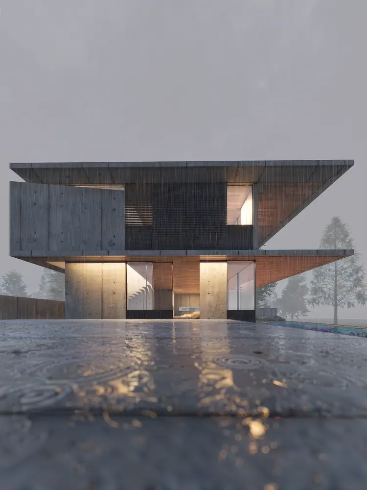 Casa em concreto e madeira, imagem 8