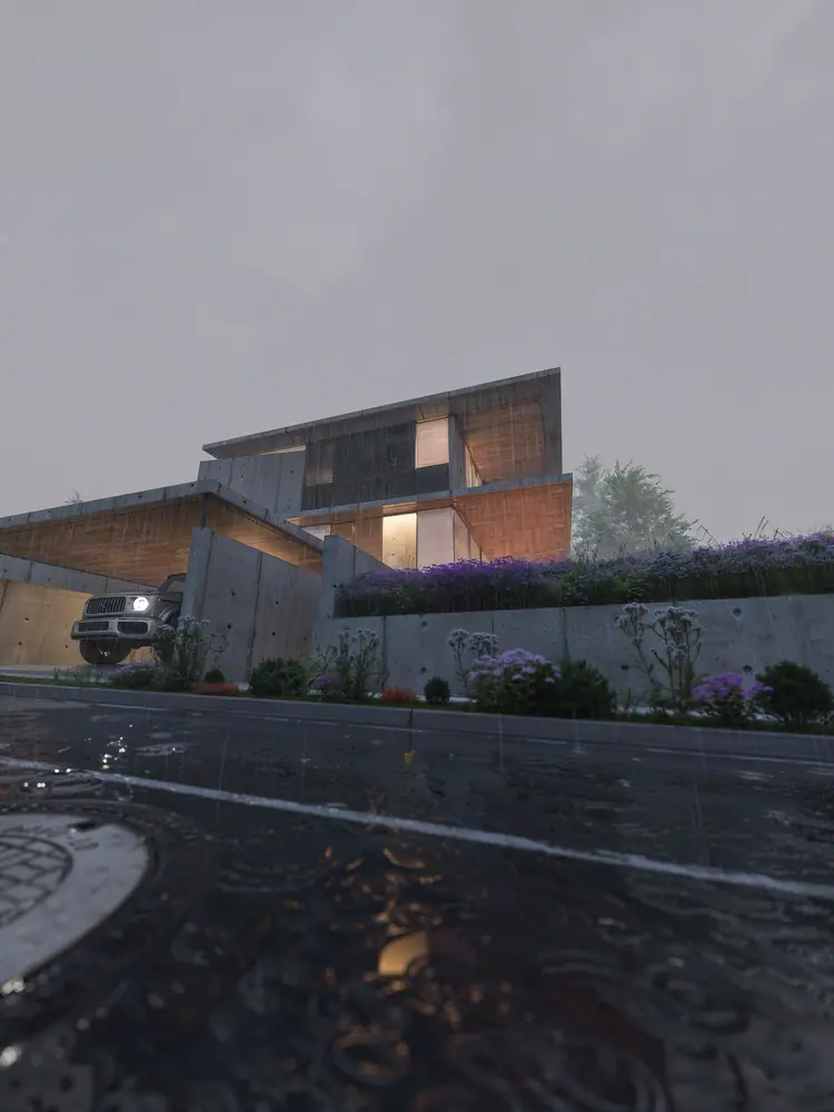 Casa em concreto e madeira, imagem 9
