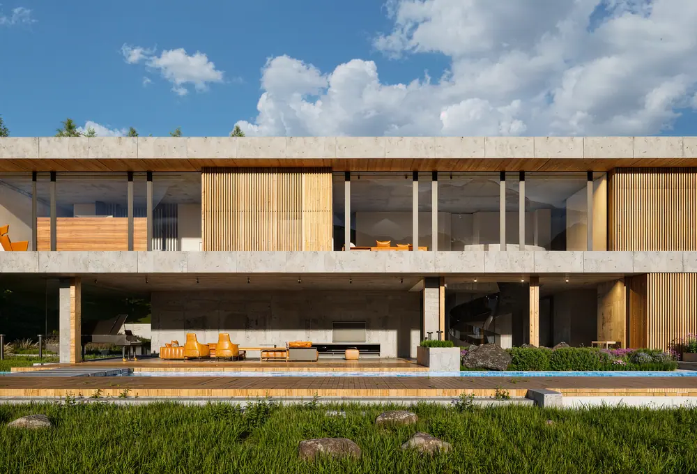 Casa horizontal na floresta, imagem 6
