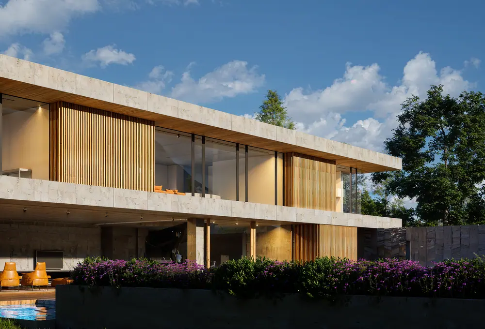 Casa horizontal na floresta, imagem 7